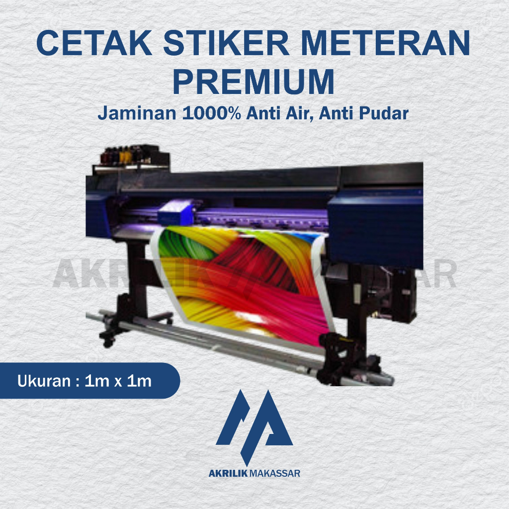 Cetak Stiker Vinyl Meteran Indoor Outdoor