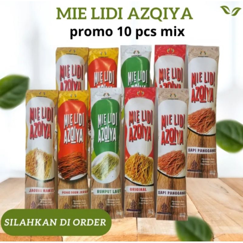 

Paket 10 pcs mie lidi azkiya varian rasa mix mi lidi