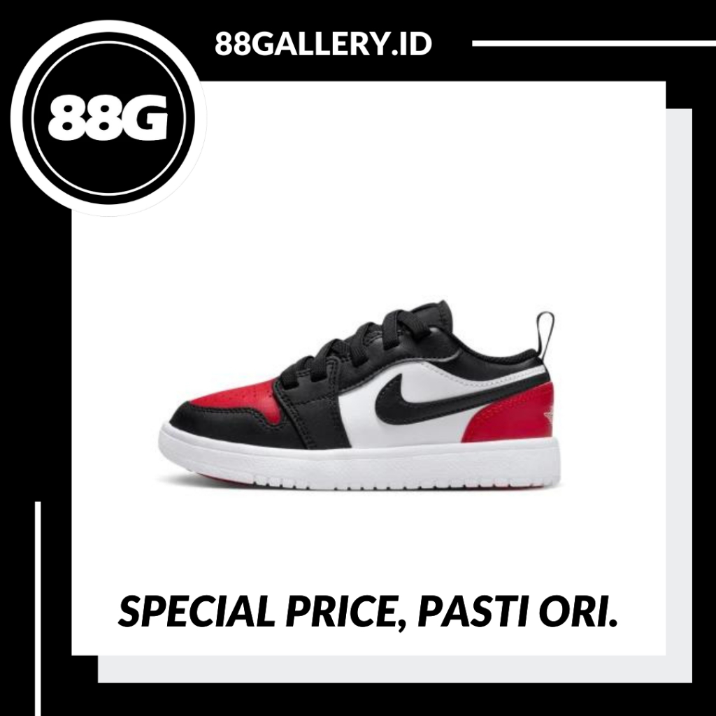Air Jordan 1 Low Bred Toe Kids