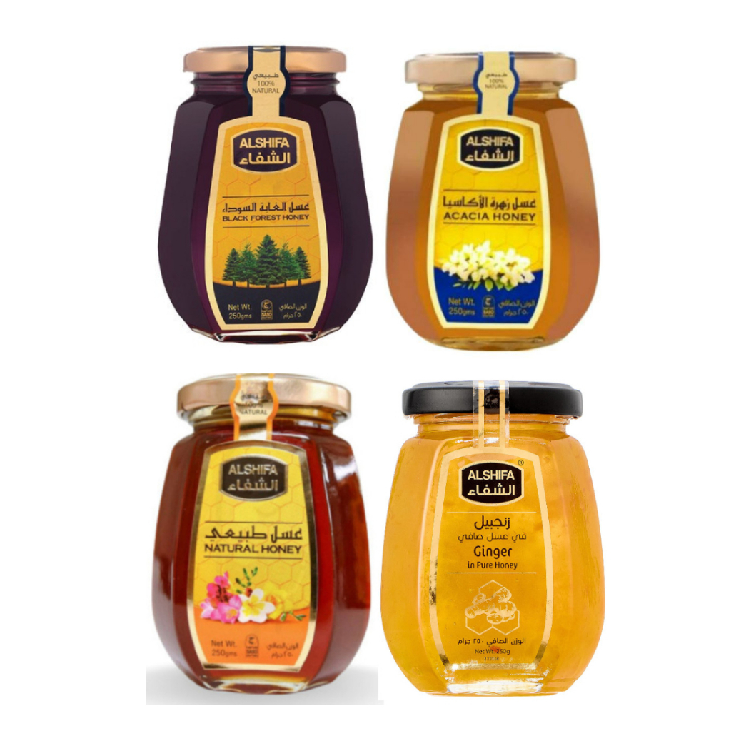 

Alshifa Natural Honey / Ginger / Black Forest / Acacia Honey 250g/125g