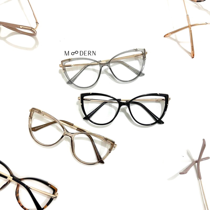 𝐌𝐨𝐨𝐝𝐞𝐫𝐧 - Frame Kacamata M8036 Cat Eye Perempuan