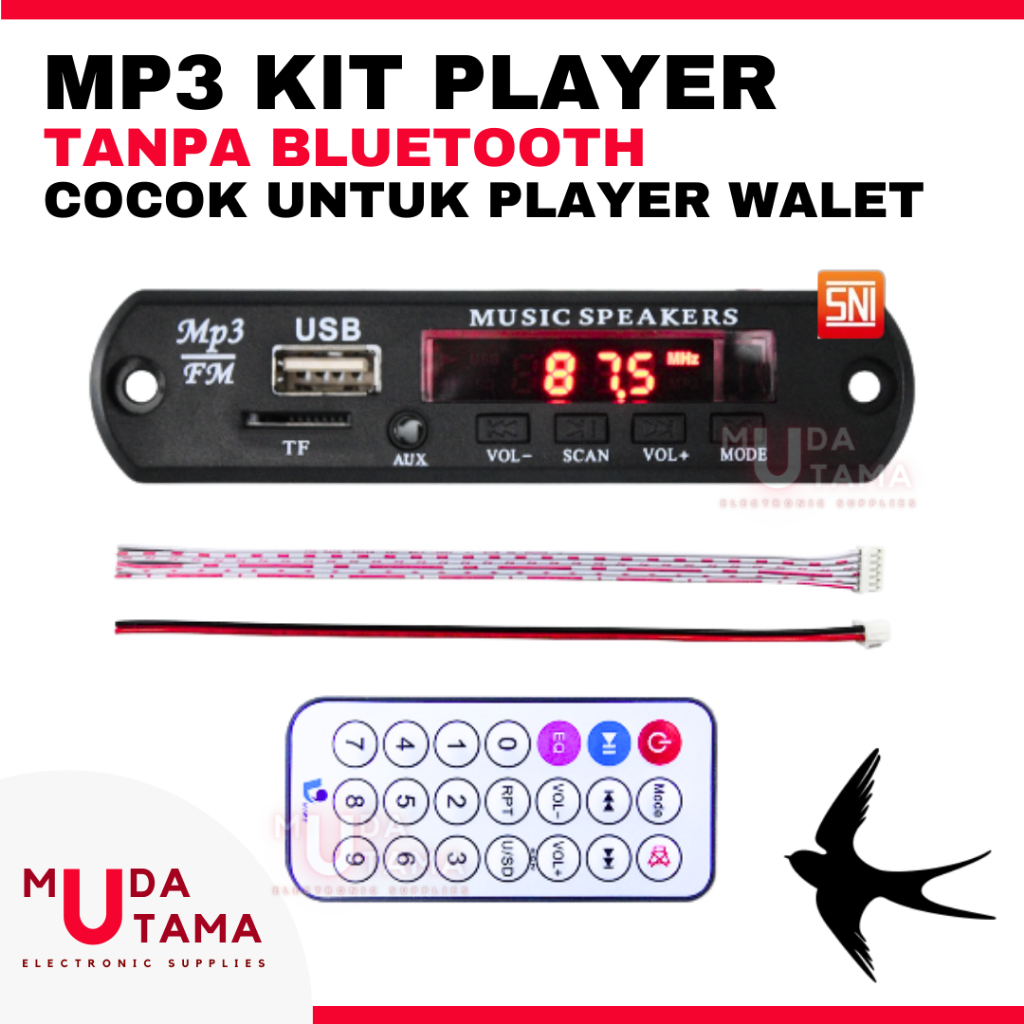 MP3 KIT PLAYER CONTINOUS NON STOP - MP3 KIT PLAYER TANPA BLUETOOTH NO BLUETOOTH - MP3 PLAYER WALET T