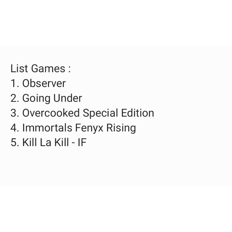 Nintendo Switch Primary Games