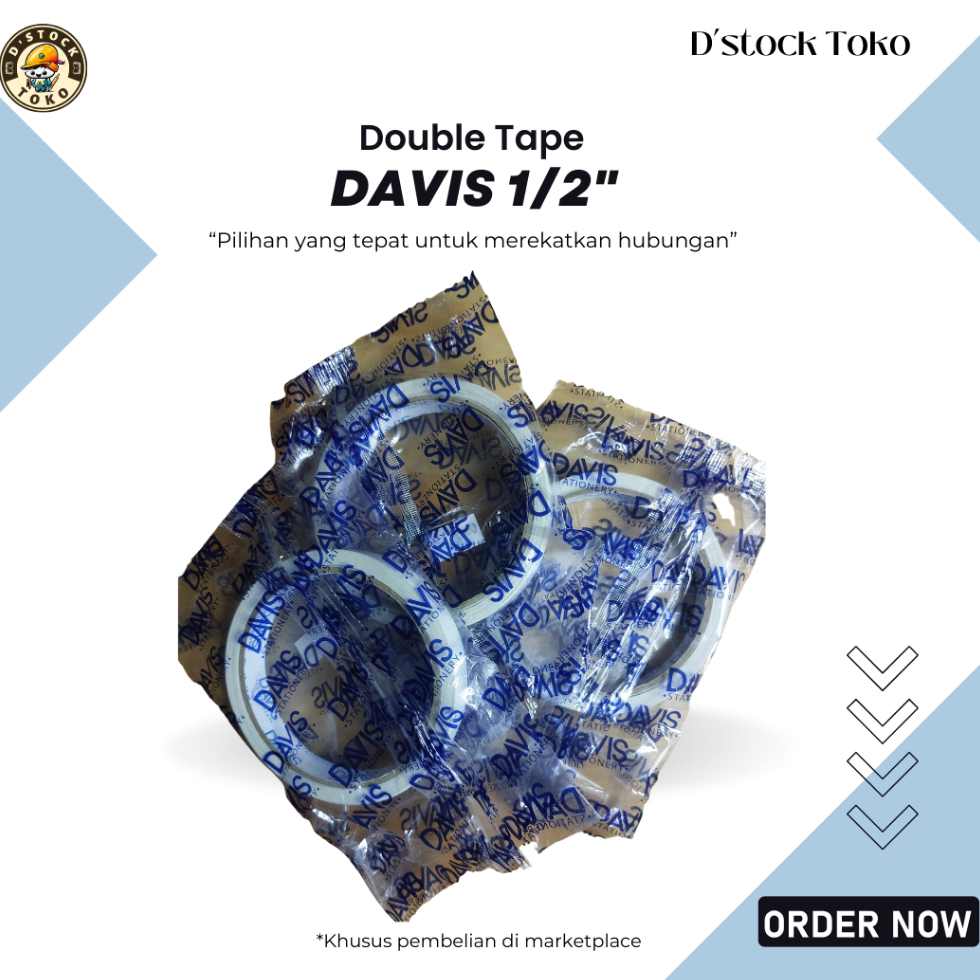 

Double Tape Davis 1/2 inch Satuan Dstock Toko
