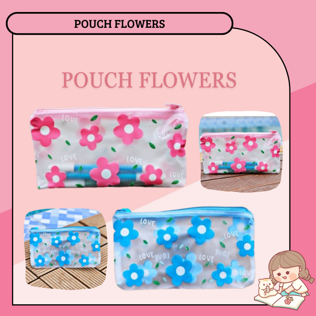 

POUCH LUCU SERBAGUNA POUCH LUCU TEMPAT PENSIL FLOWER