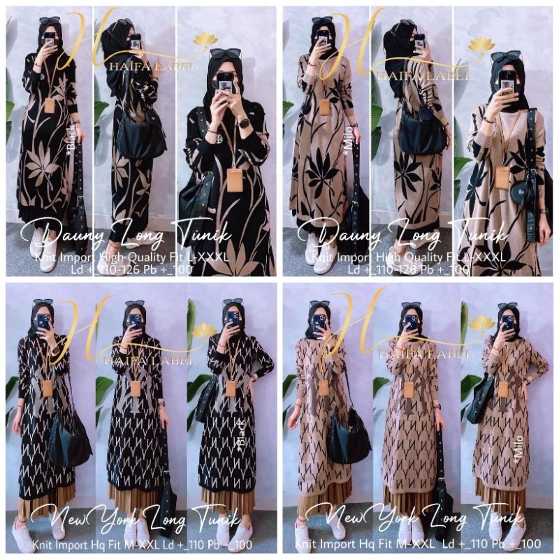 DAUNY LONG TUNIK | NEWYORK LONG TUNIK | TUNIK KAOS KNIT