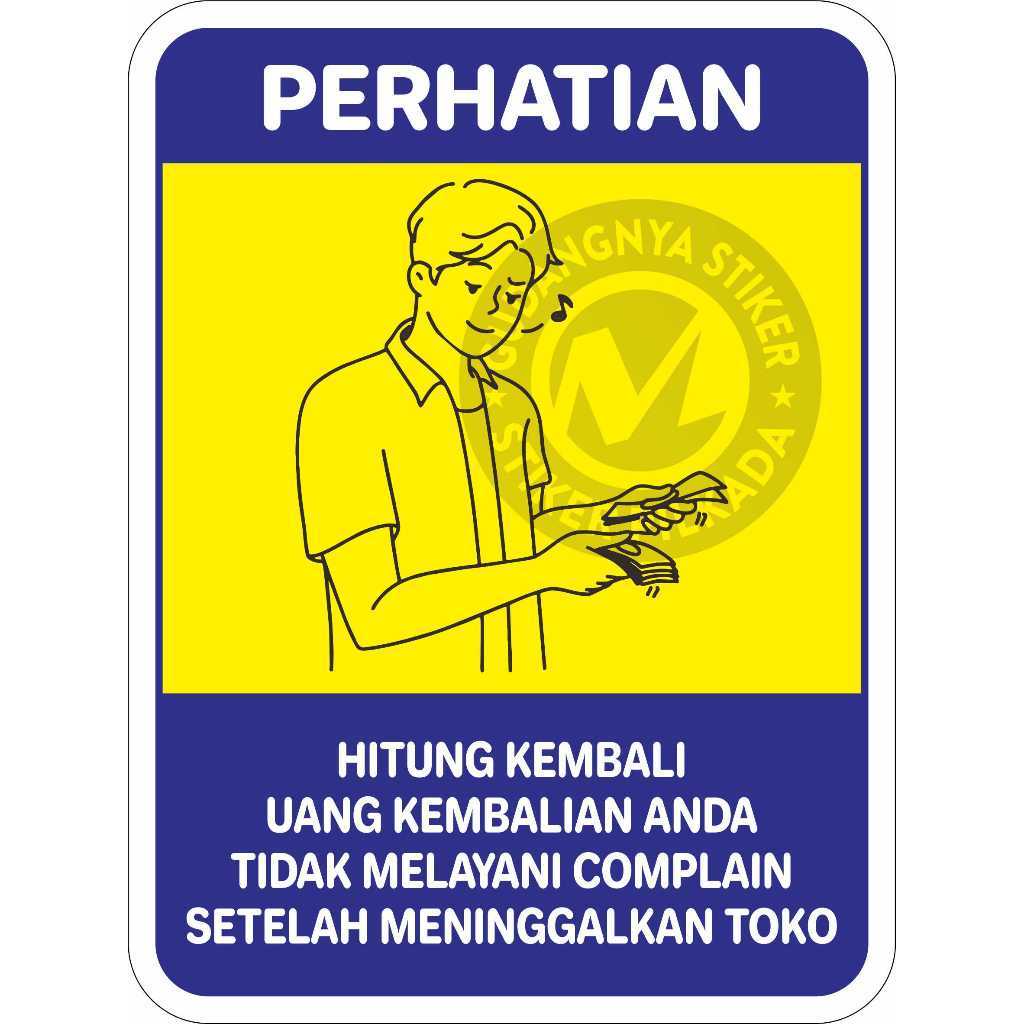 

STIKER VINYL HITUNG KEMBALI UANG KEMBALIAN ANDA