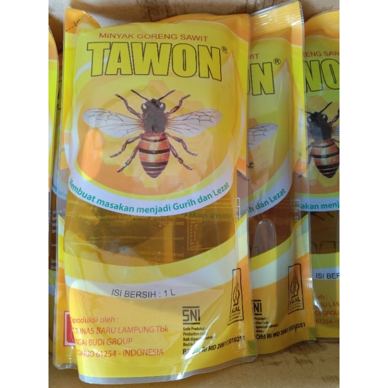 

Minyak goreng kemasan Tawon 1L
