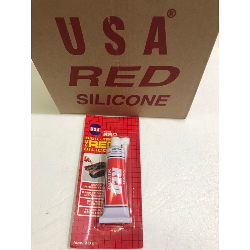 Lem Red Silicone USA 650 70gr