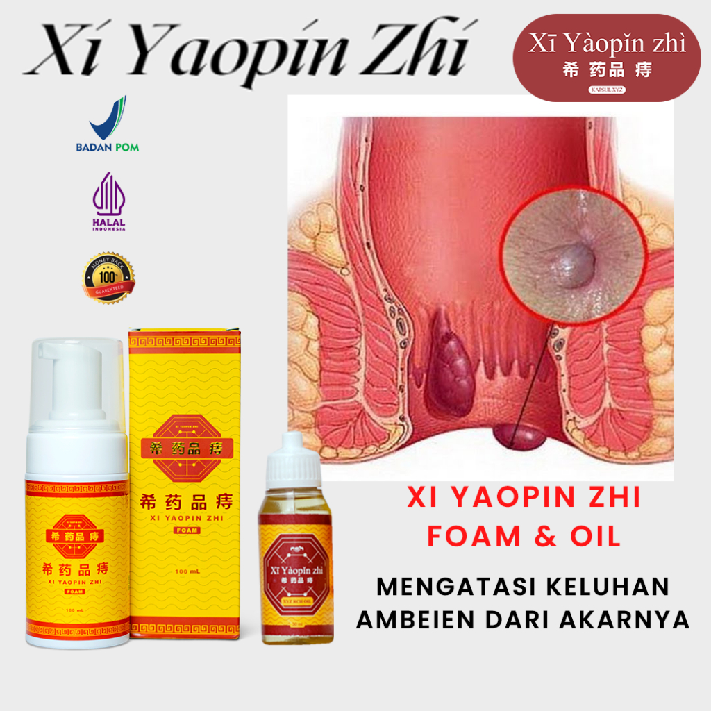 XI YAOPIN ZHI paket oil dan foam wasir/ambeien aman untuk bumil/busui