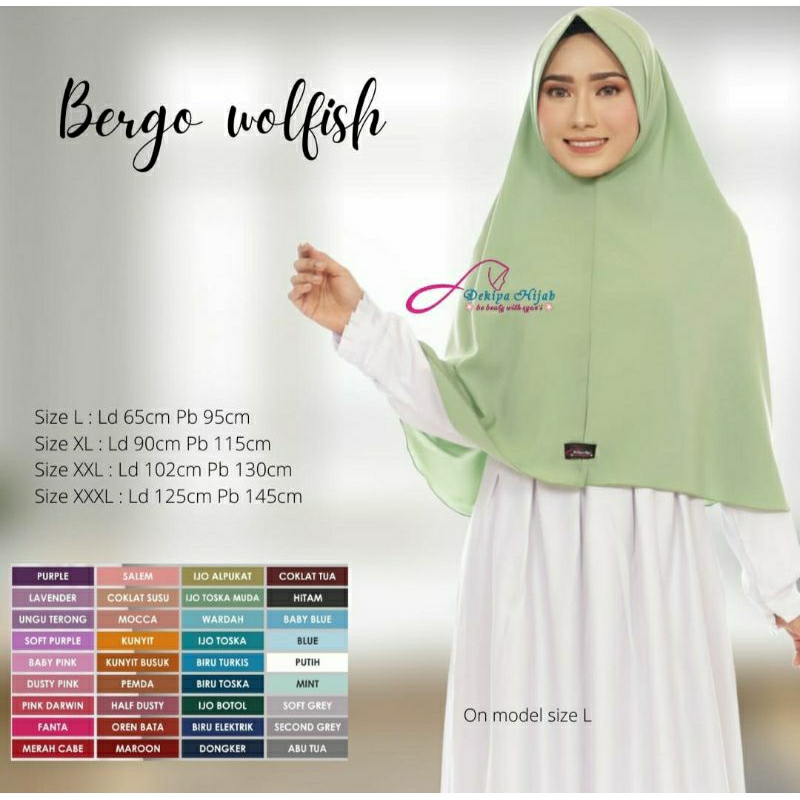 JILBAB INSTAN SIZE L BAHAN WOLFIS PET ANTEM KUALITAS PREMIUM BY DEKIYA HIJAB