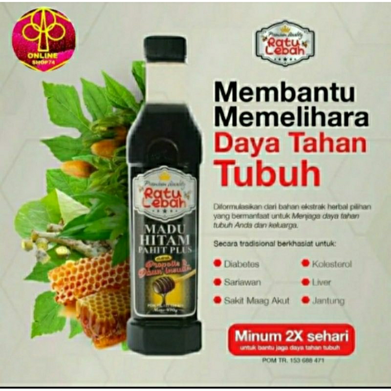 

Madu Pahit Hitam Madu Ratu Lebah Madu Mengandung Insulin 470 Gram Original