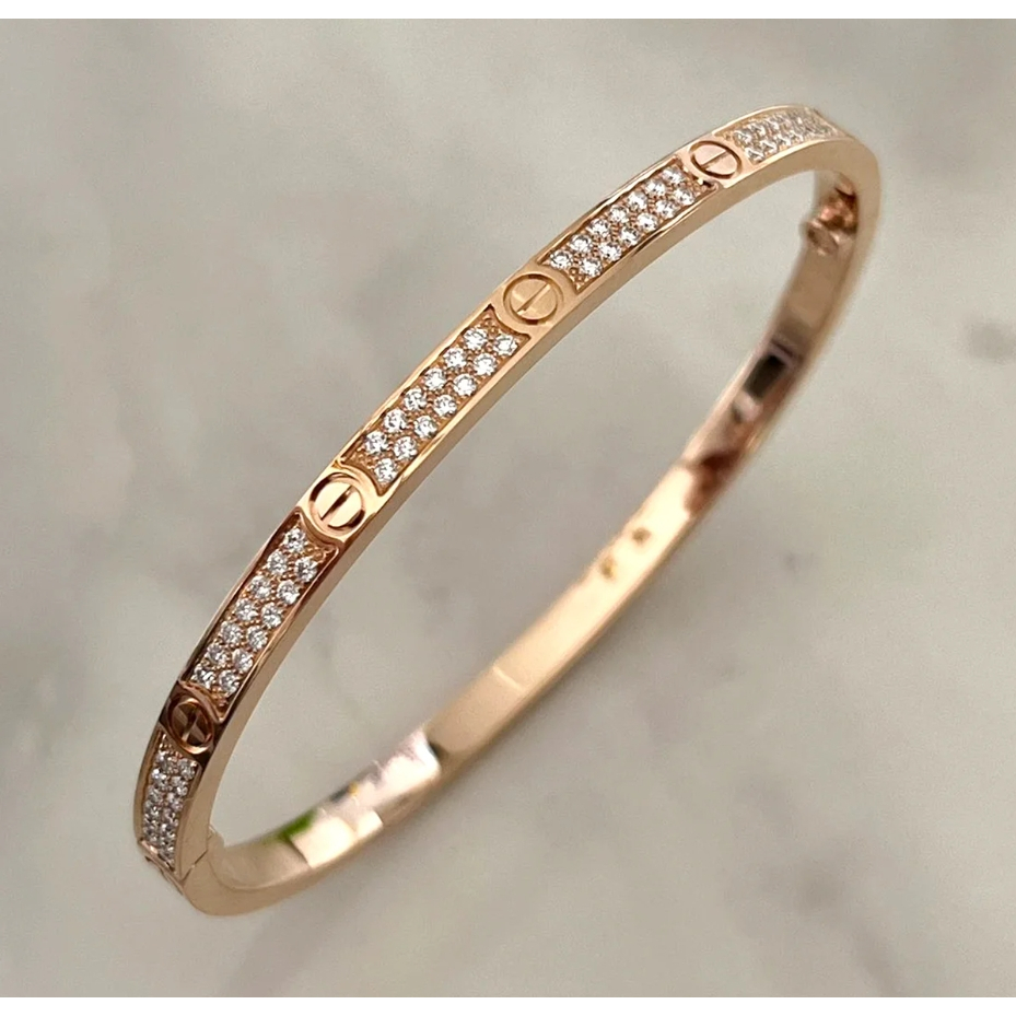 Gelang Emas 17K nafas bayi emas putih sempit C-a-r Gelang