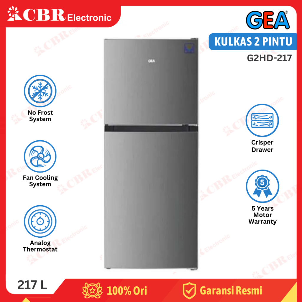 Kulkas GEA 2 Pintu G2HD-217 / 217 L