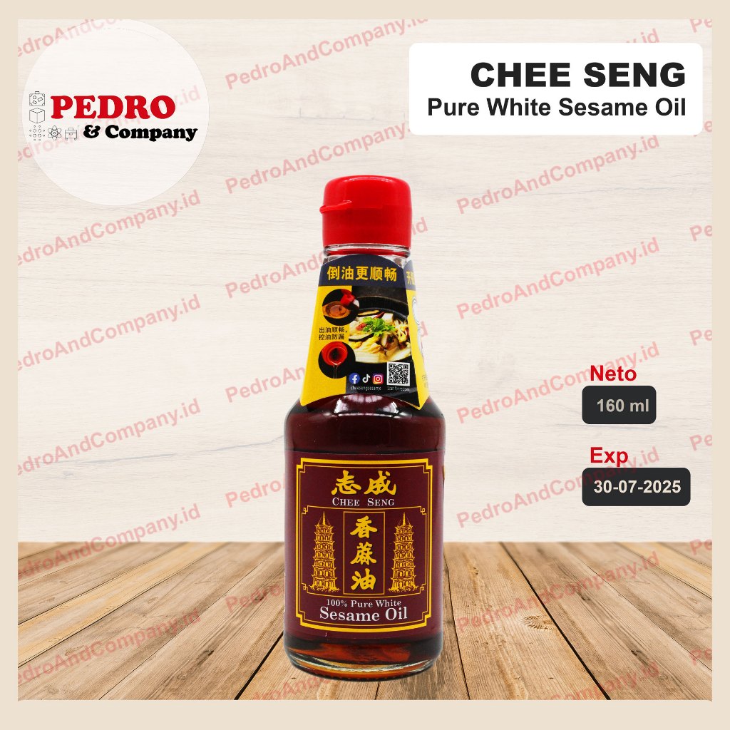

Chee seng sesame oil 160 ml pure white - minyak wijen
