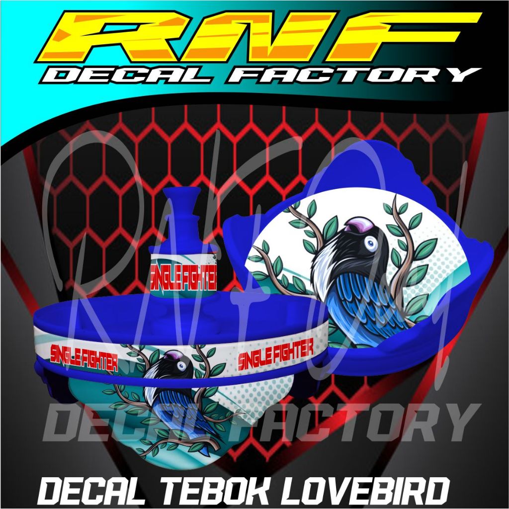 setiker tebok lovebird custom,decal tebok pvc,decal tebok batman,decal tebok universal,stiker sangka