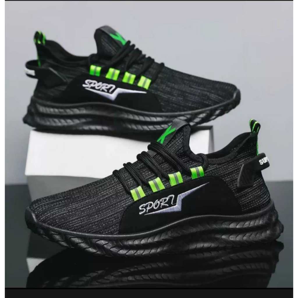 Sepatu Sneakers Import Kasual Kets Pria Hight Elve Sport