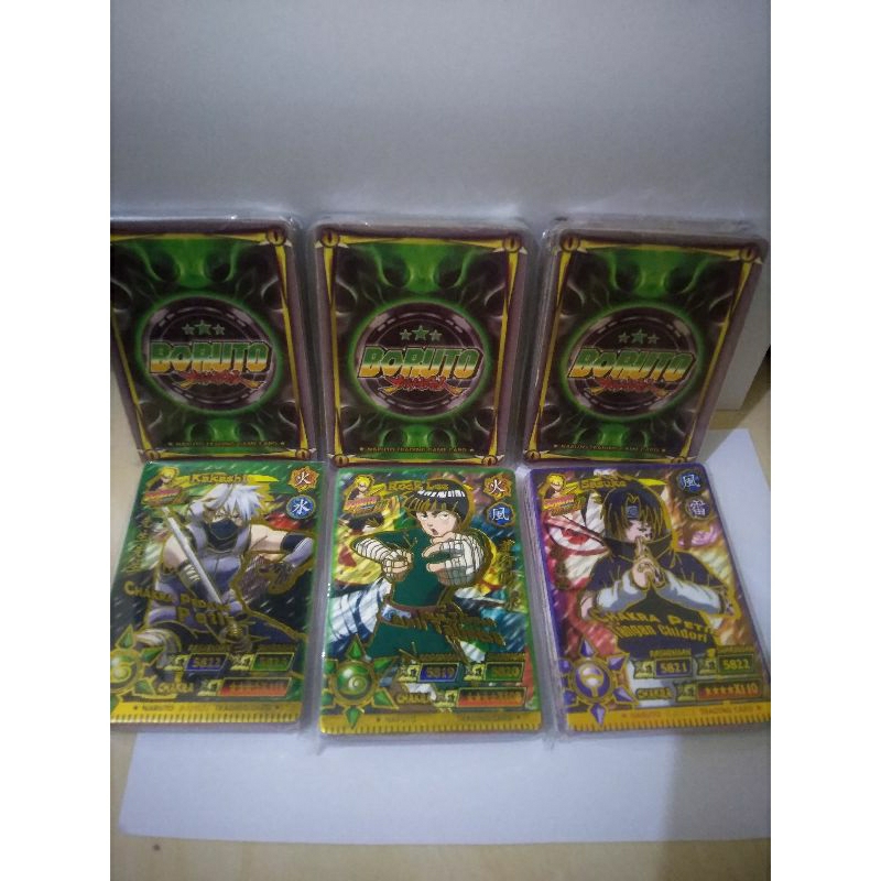 Kartu Boruto Isi 20+1 Emas Mainan Koleksi