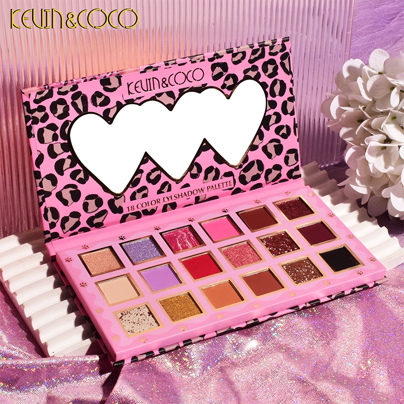 Kevin&Coco Eyeshadow Make Up Palette 18 Warna Pigmented, Tahan Lama