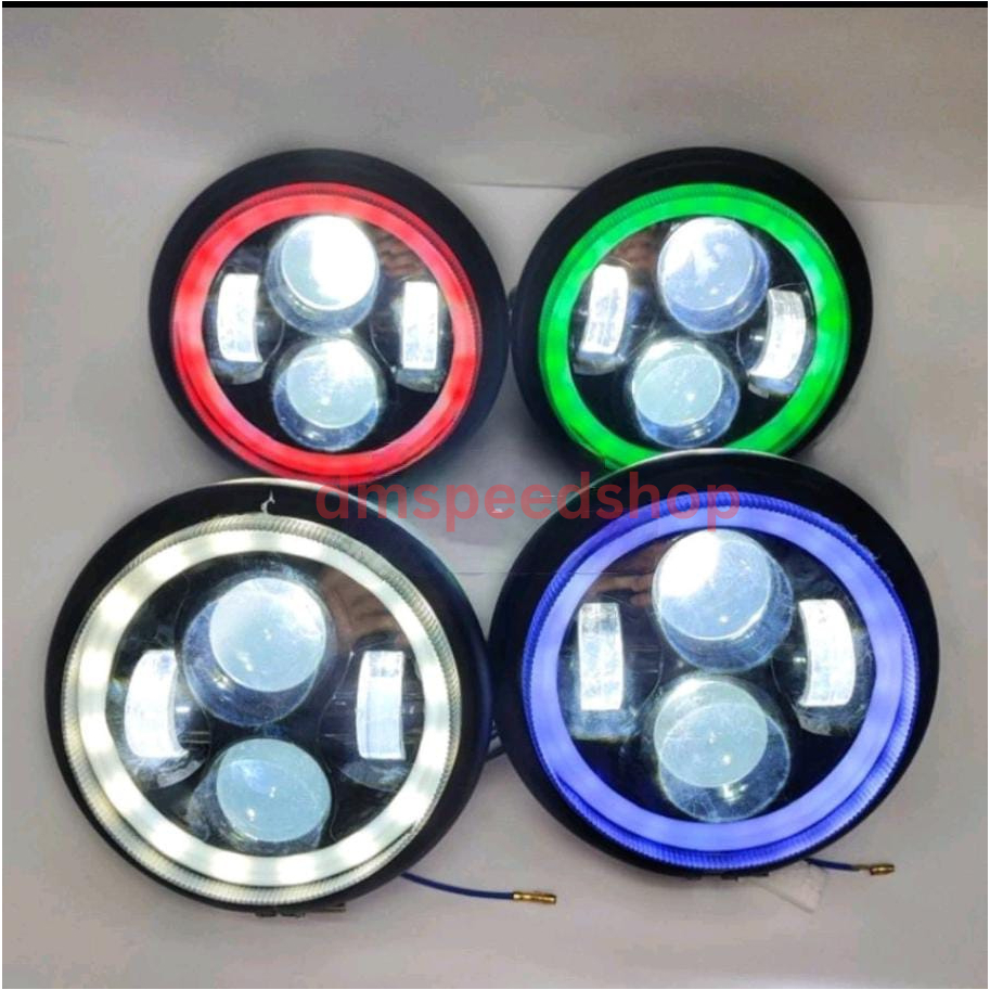 lampu daymaker aes replika angle eyes japstyle cb100 pesek 5 75 inch 5,75 5.75 w175