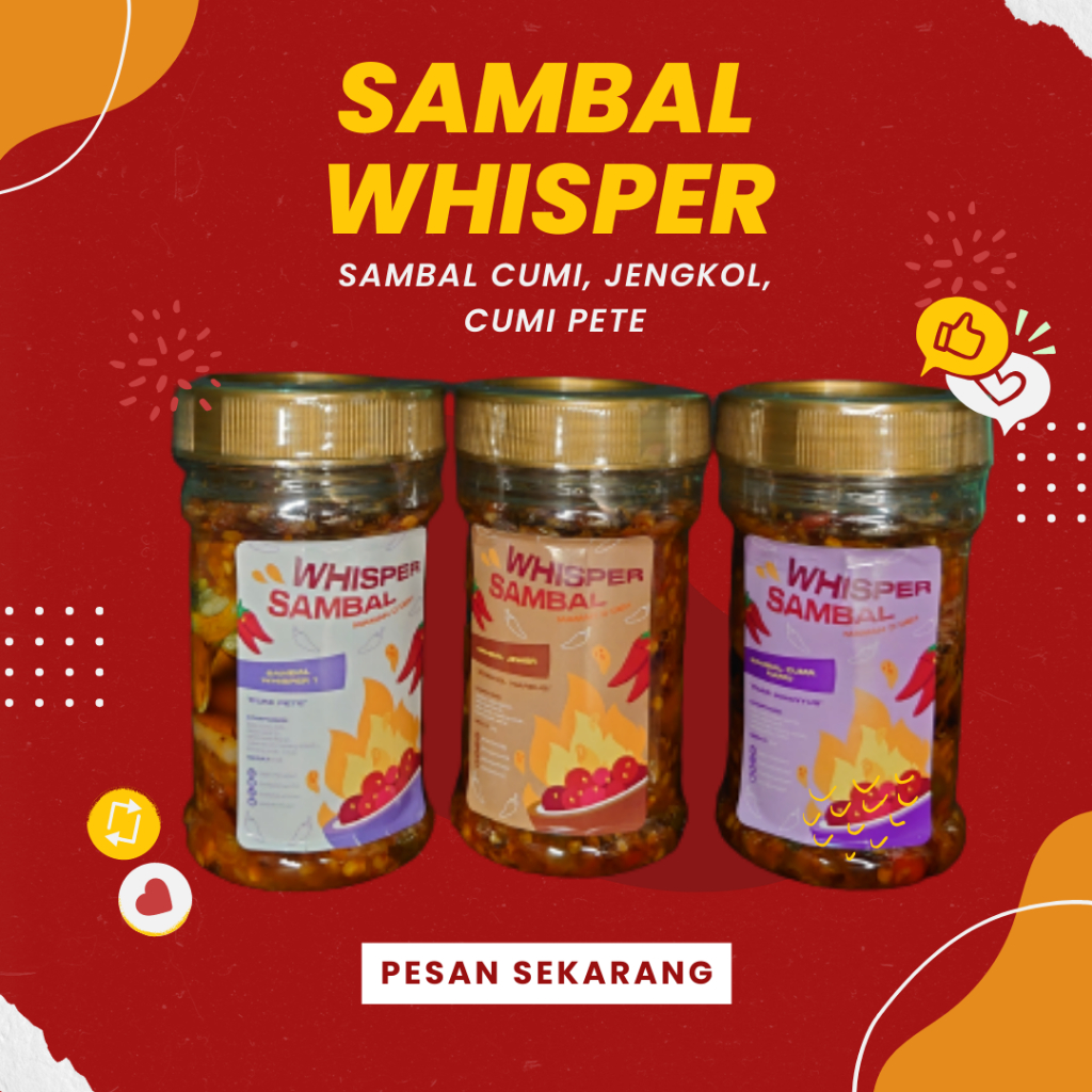 

sambalwhisper - SAMBAL JENGKOL, SAMBAL CUMI PETE, SAMBAL CUMI BOTOL 150gr