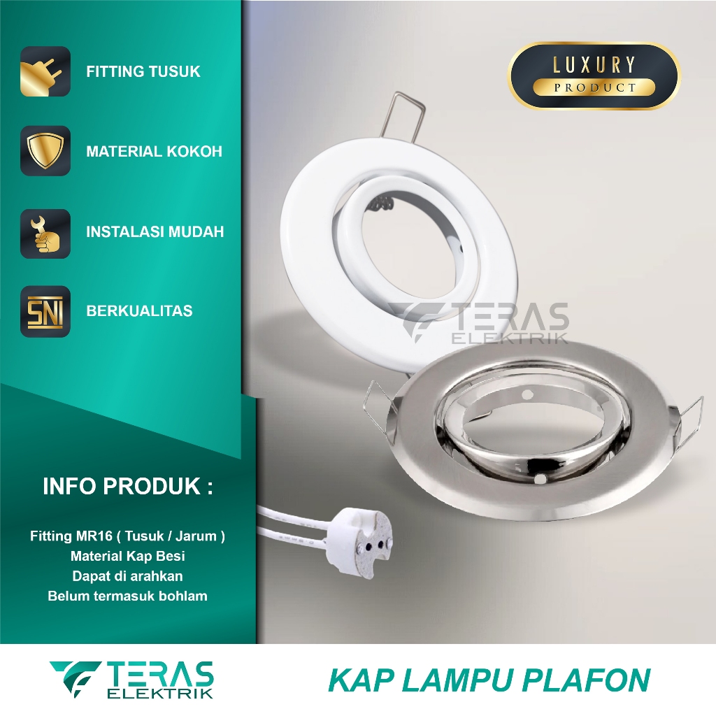 Kap lampu plafon mr16 housing Downlight rumah lampu plafon