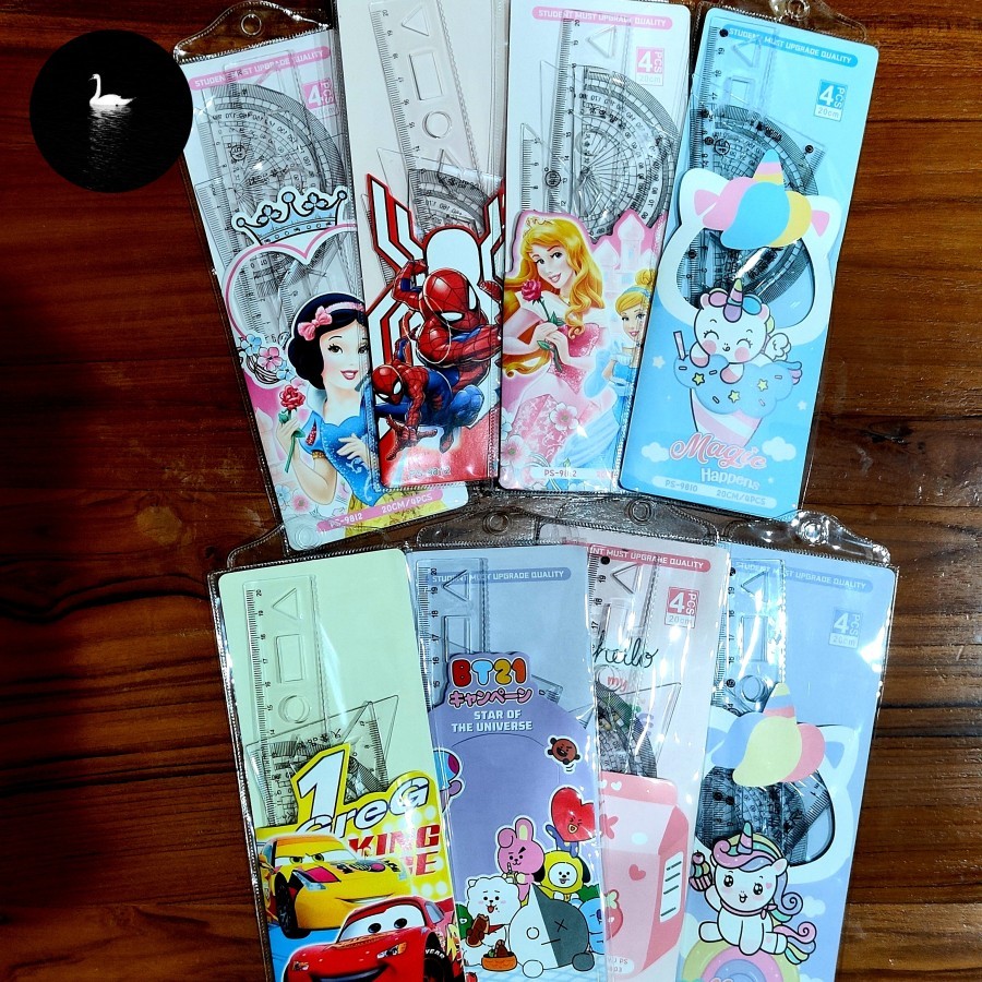 

penggaris SET fancy Tebal isi 4 pcs ZO-235