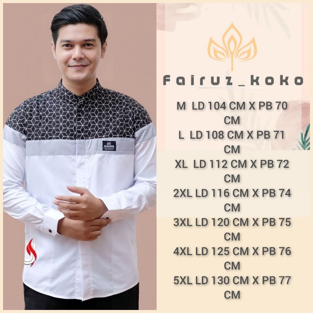 (BISA COD)koko lengan panjang koko motif senopati koko jumbo M L XL 3XL 4XL 5XL