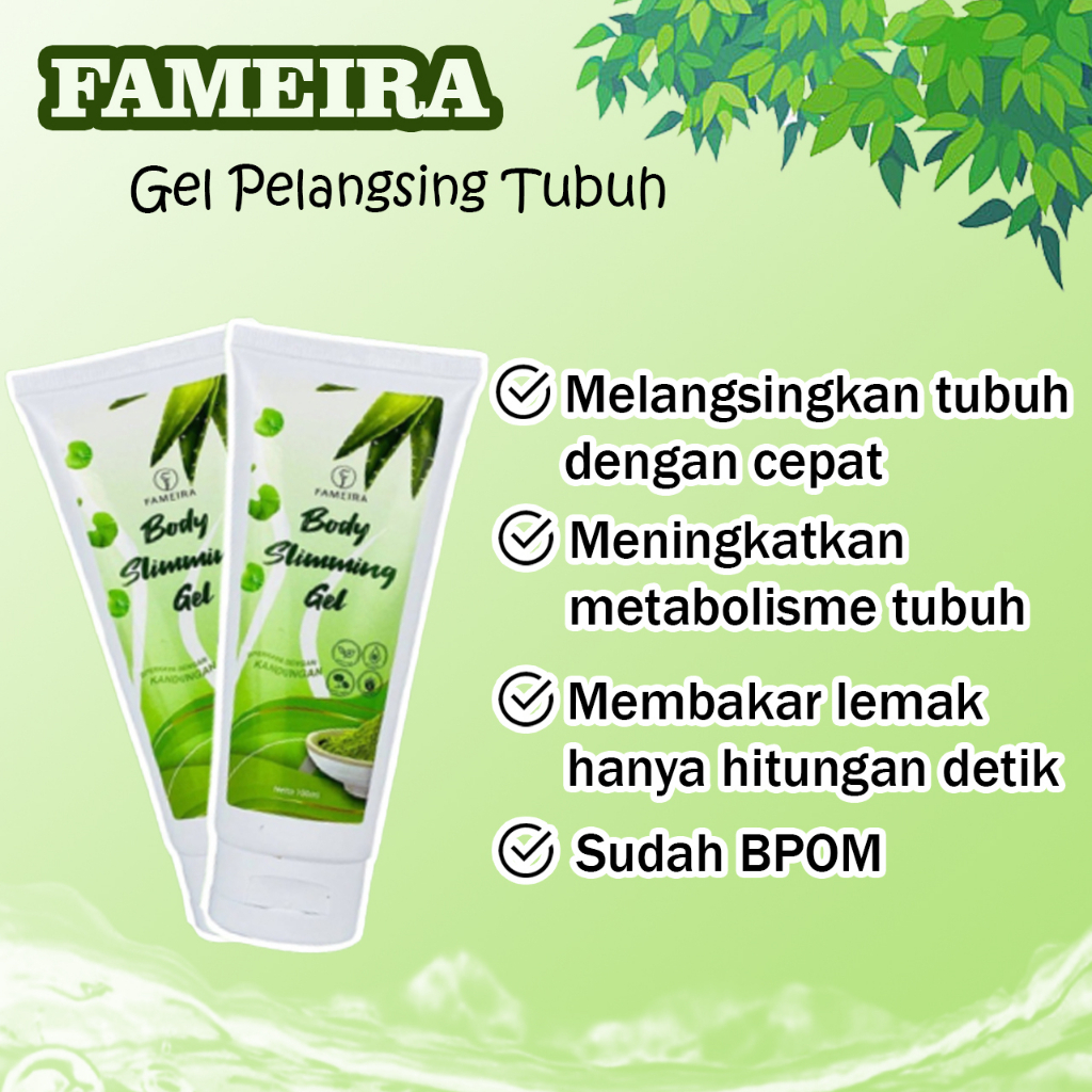 RK 10 Fameira Body Slimming Gel - Pelangsing Pembakar Lemak Tubuh Menurunkan Berat Badan Perut Gelam