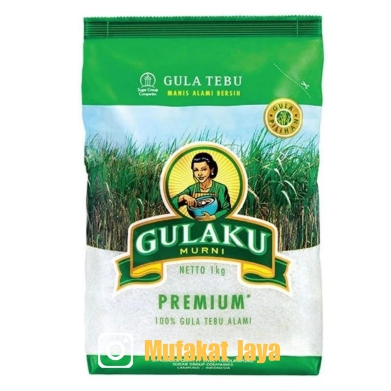 

GULAKU - Gula Pasir Premium 1 Kg Kemasan Hijau