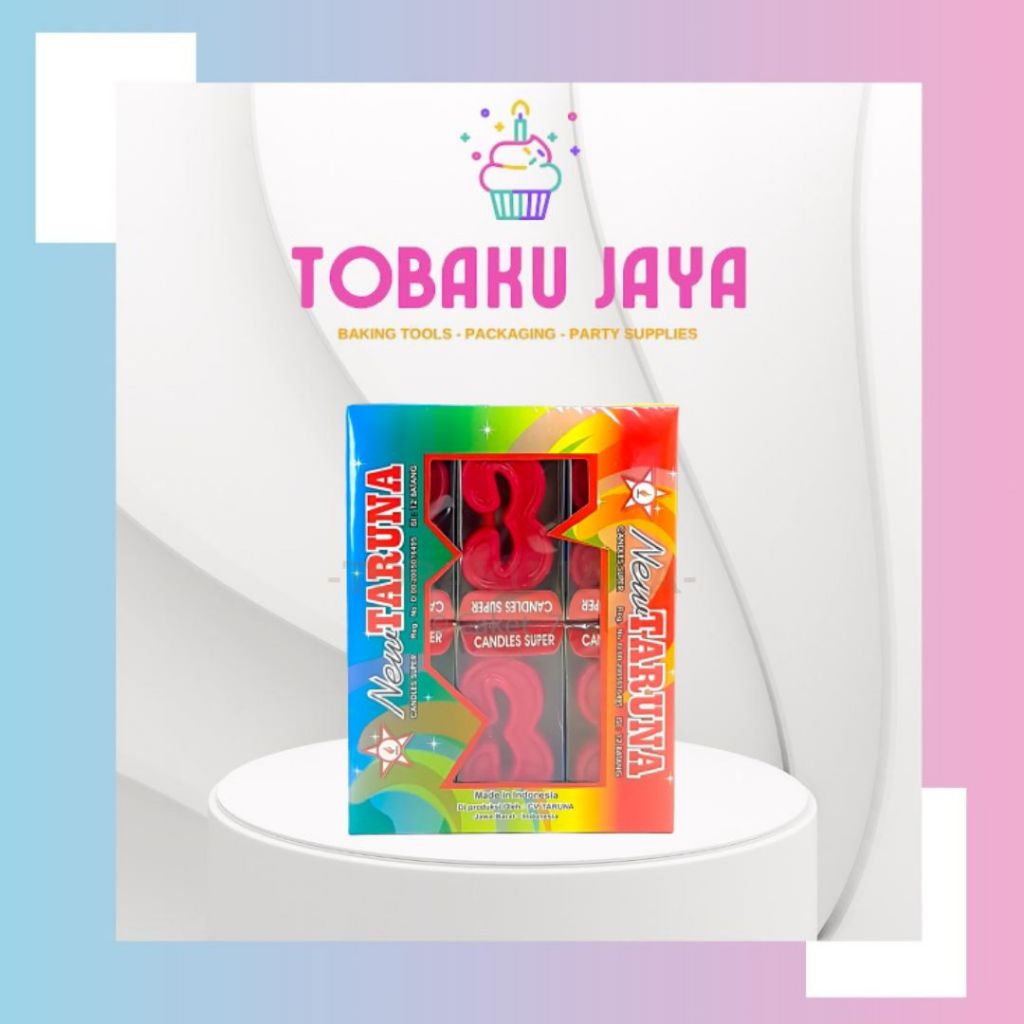 LILIN ANGKA MERAH ULANG TAHUN/ LILIN ANGKA/ LILIN MERAH