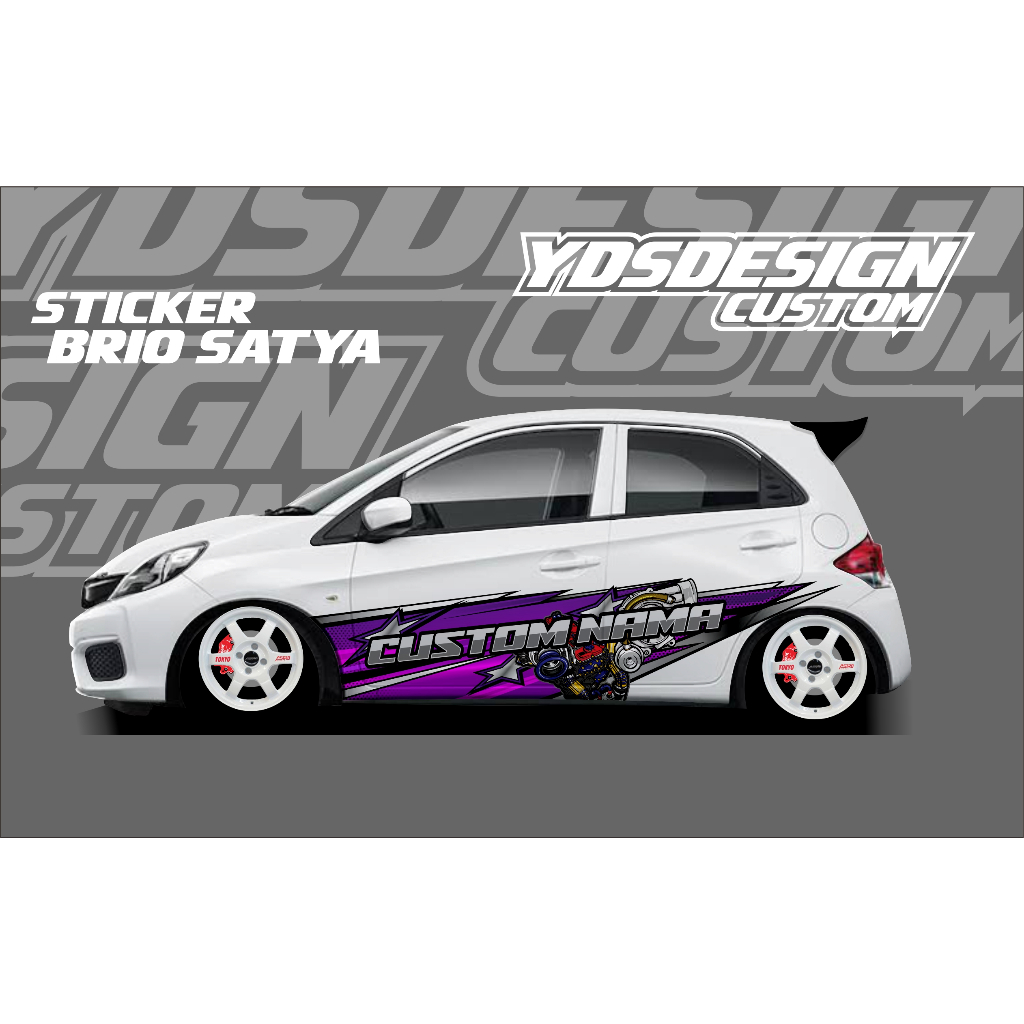 DECAL NEW LIVERY,BRIO OLD,YARIS,JAZZ,DLL / STIKER MOBIL BRIO SATYA / BRIO OLD