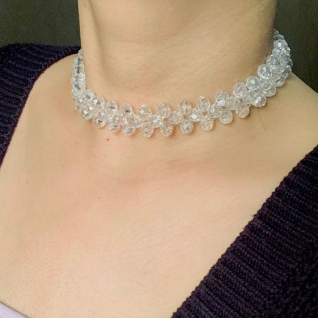 Clear Crystal Choker / Kalung Manik