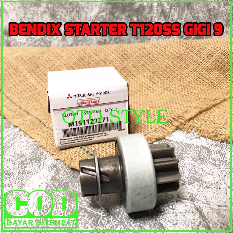 BENDIX STARTER T120SS 9T - BENDIK STARTER MITSUBISHI T120SS M191T22271