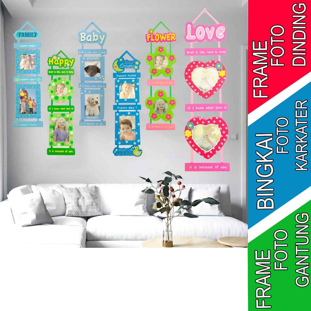 Bingkai Foto Karakter - Frame Foto Dinding - Bingkai Foto Gantung