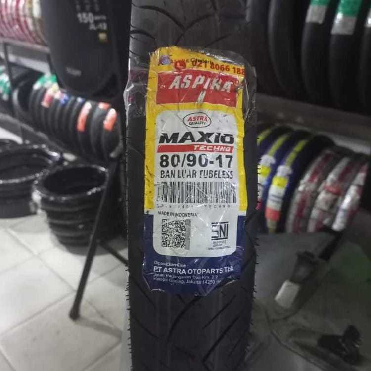BAN ASPIRA MAXIO 80/90-17 TUBELESS