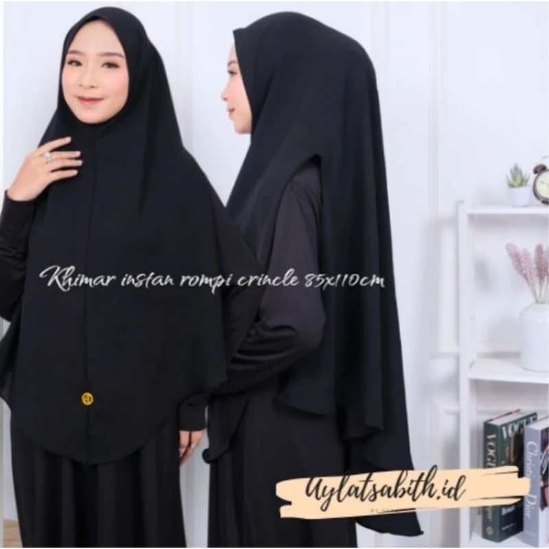 HIJAB KERUDUNG INSTANT ROMPI CRINKLE AIRFLOW