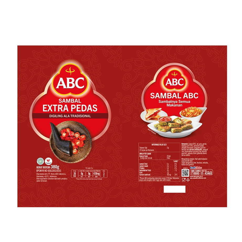 

Dijual Murah ABC Saus Sambal Extra Pedas 380 g - 2 Pcs Grosir