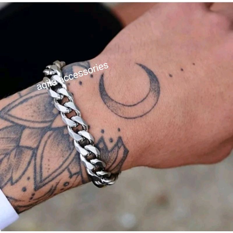 Gelang titanium original asli pria model rantai anti karat rantai jarang