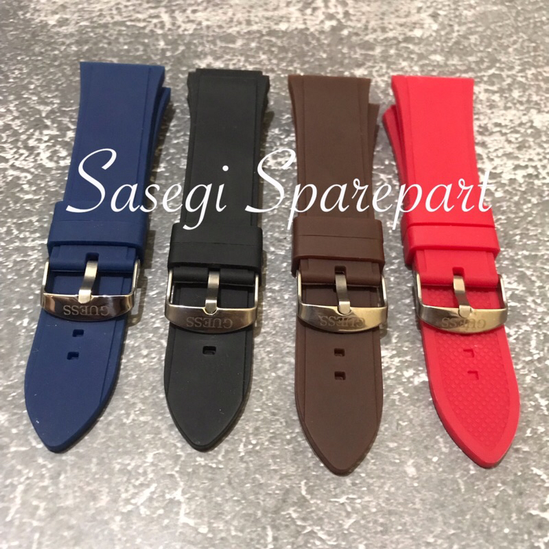 Strap Tali Jam Tangan Guess GS gww0248G5 W0247G3 Pria Rubber