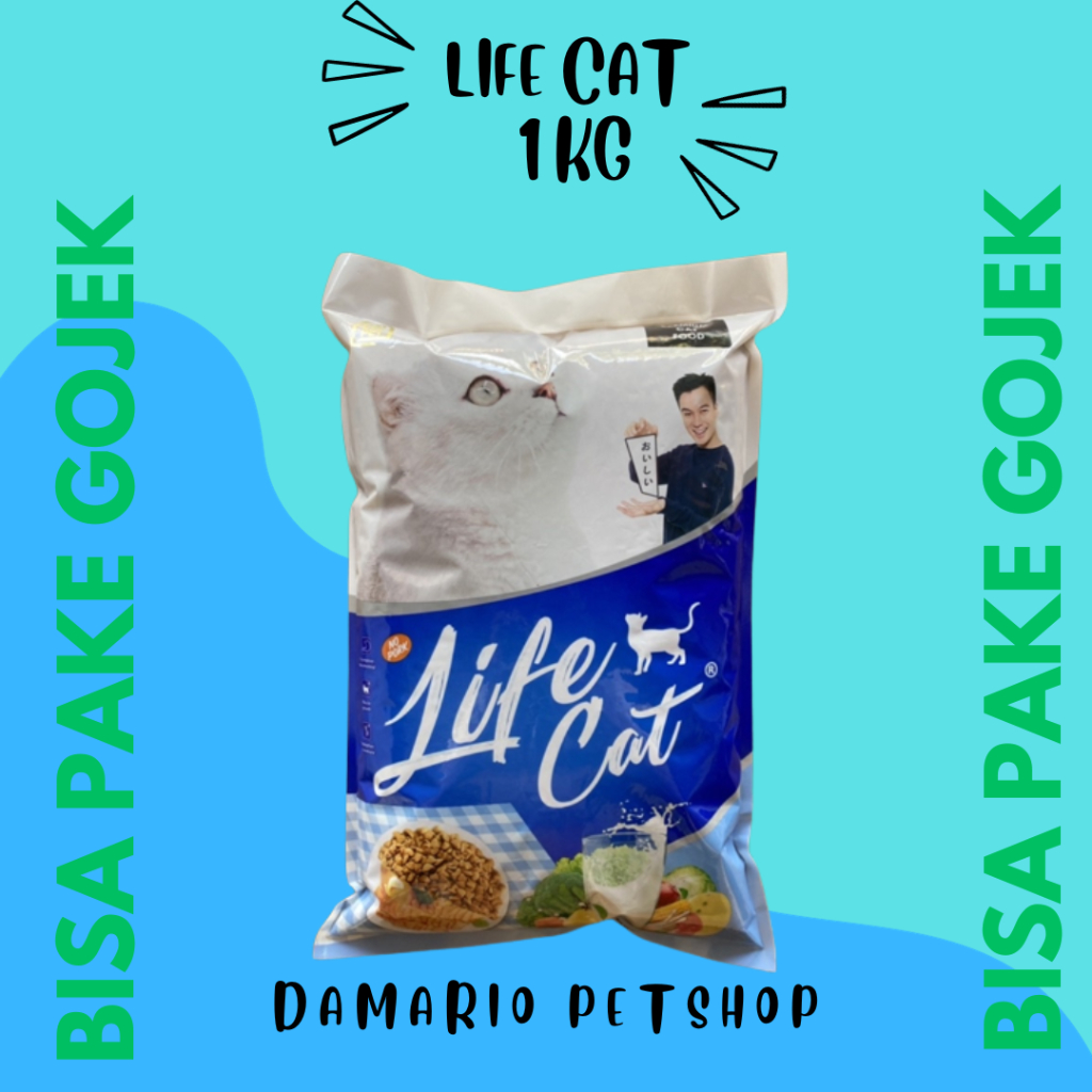 Life Cat 1 Kg Rasa Ayam dan Ikan Repack Makanan Kucing