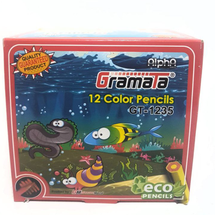 

Kirim Sekarang Harga Grosir (Per kotak isi 12 packs) Pensil Warna Color Pencil GRAMATA /SQUEEZY GT-1235 (12 warna)