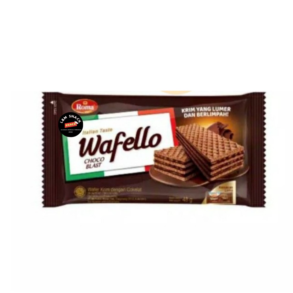 

➯⁂✯ Wafello Wafer Cokelat/Caramel Eceran 1000/2000 1 Pack Isi 10 pcs