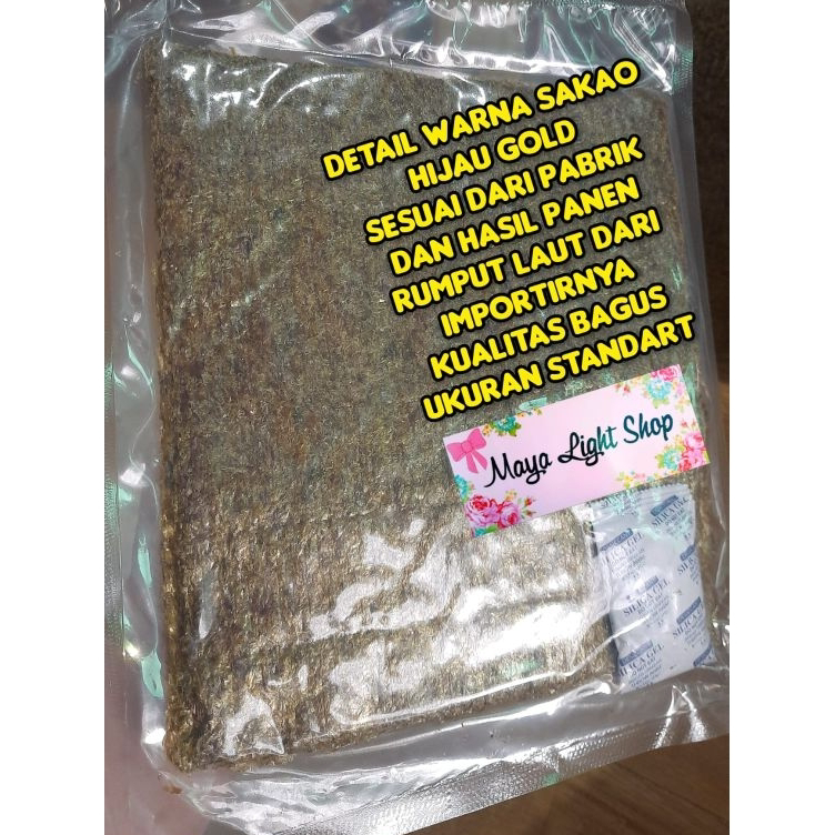 

Murah Nori sushi isi 50 lembar halal bahan sushi murah rumput laut dried seaweed bento sakao tokinori manjun sushi nori