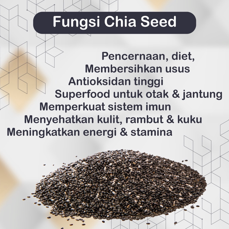

Baru Biji Chia Seed Organik 150 gram / Black Chia Seed Premium Untuk Diet