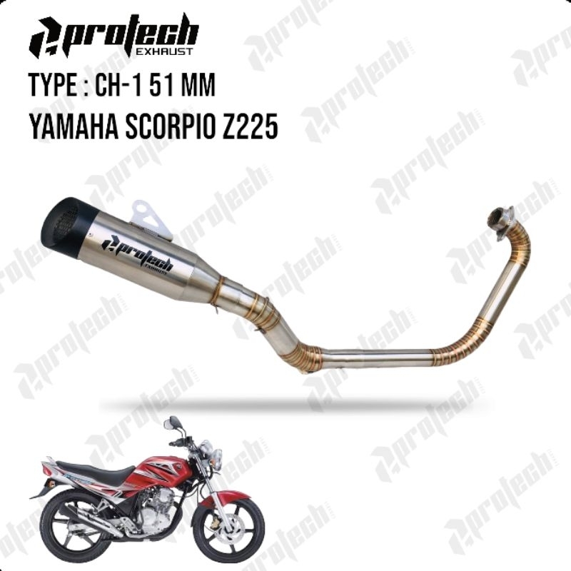 Knalpot Protech Mesin Yamaha Scorpio Z 225 Custom Konsep Japstyle Bratstyle Scrambler Caferacer