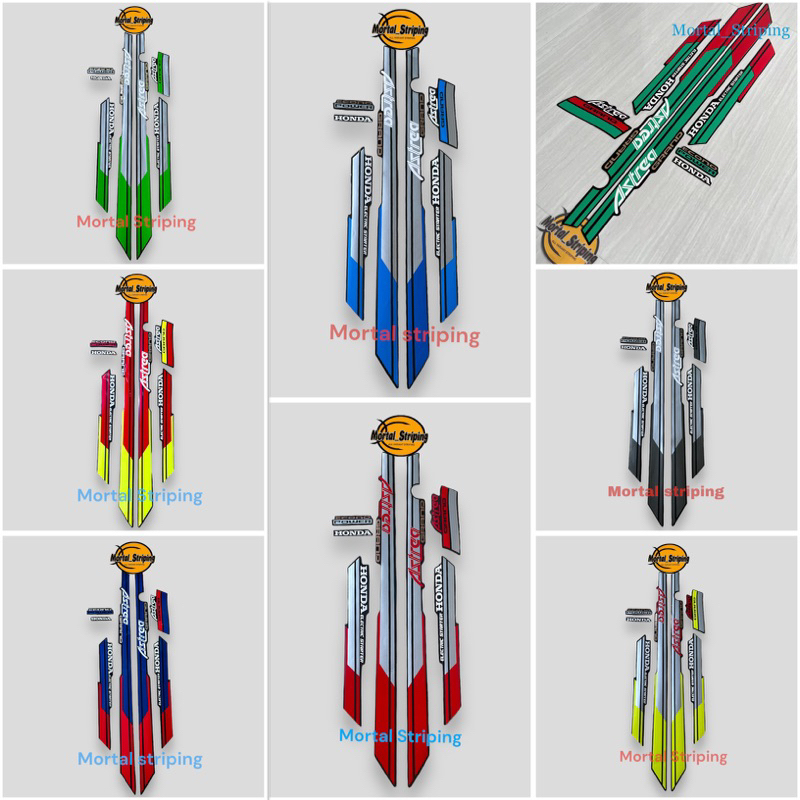 STRIPING HONDA ASTREA GRAND BULUS 1991 1992 FULL SET LIS LES BODI MOTOR GRAND BULUS