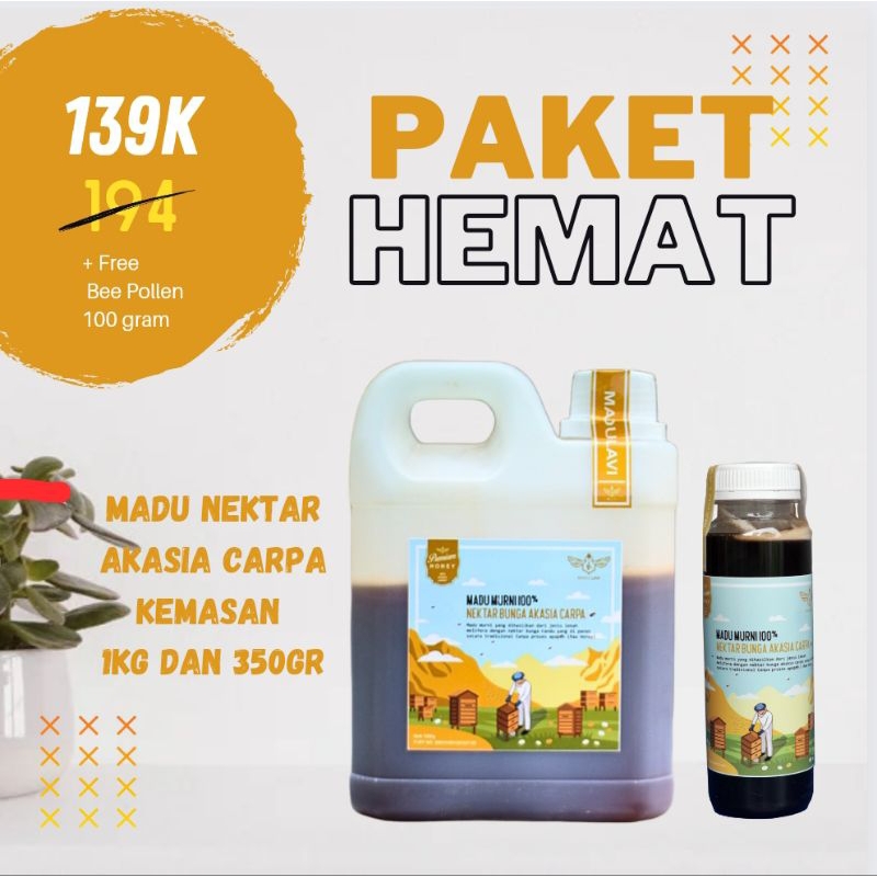 

Madu Murni Pahe Nektar Akasia Carpa 1Kg dan 350gram