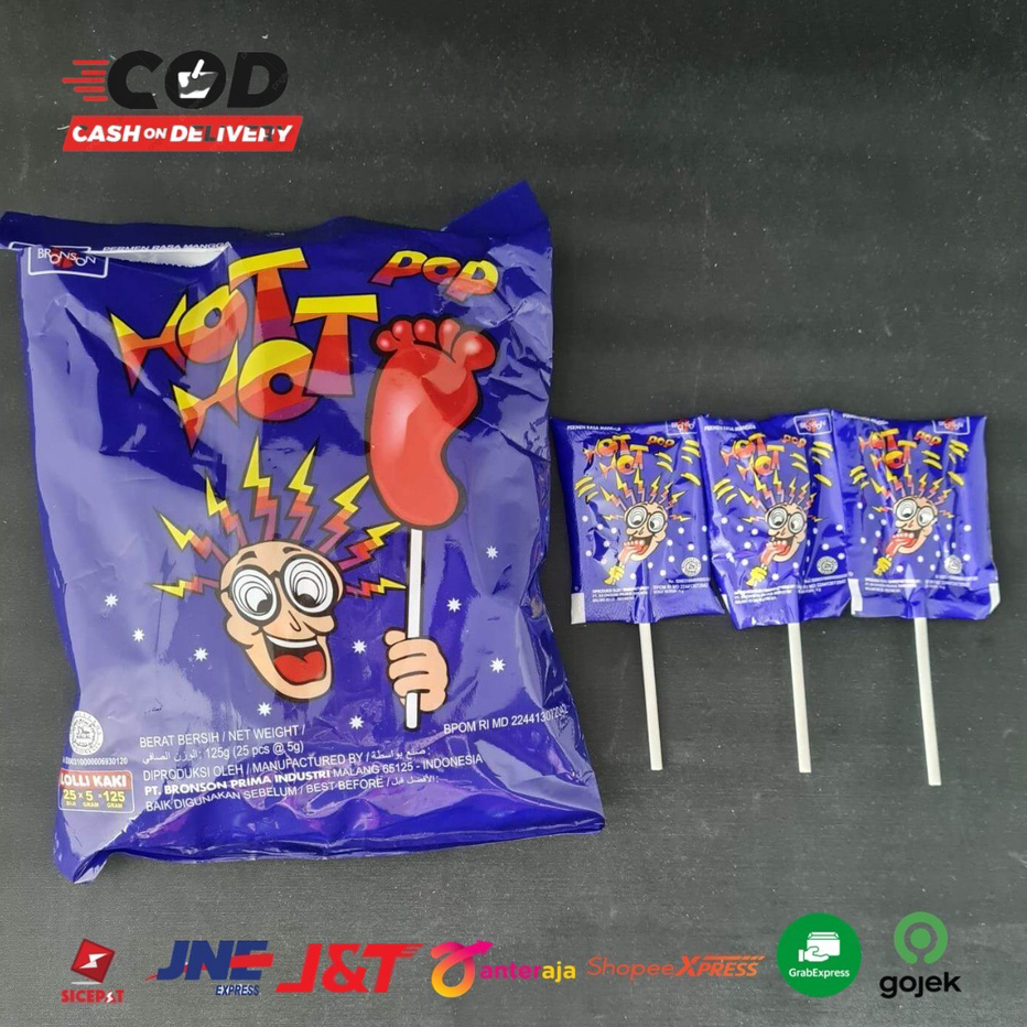 

☍✭✽ ( BERKAH ) HOT HOT POP Permen Kaki 1 pack isi 25 pcs Hothot Pop Permen kaki Candy Snack Cemilan Anak Murah Diskon Promo