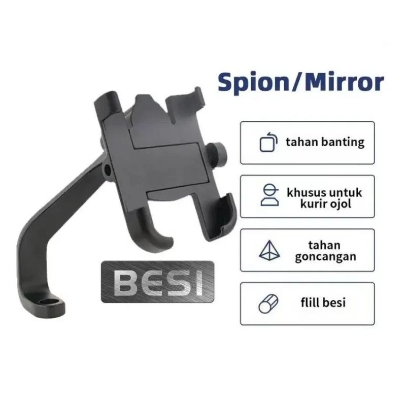 Holder Motor Spion Full besi Phone Holder Motor Holder Hp motor Besi